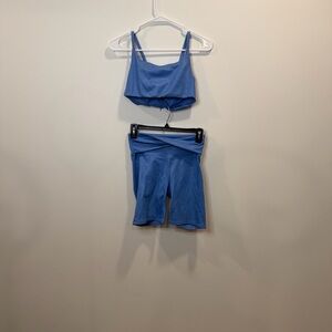 Sage collective Blue Two-Piece Athletic Set